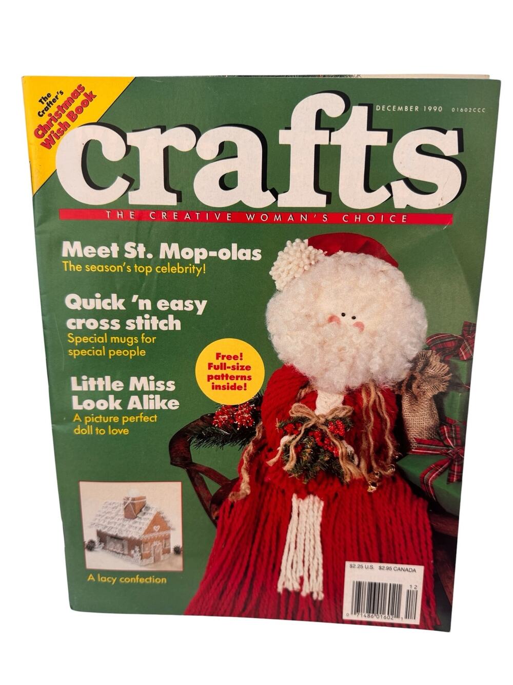 Vintage Crafts Magazine December 1990 Holiday Christmas 107 Pages Patterns Gift